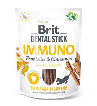 Лакомства для собак Brit Dental Stick Immuno для крепкого иммунитета, пробиотики и корица, 7 шт, 251 г BC_112104 фото