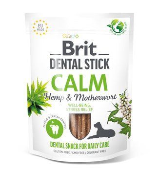 Лакомства для собак Brit Dental Stick Calm успокаивающее, конопля и пустырник, 7 шт, 251 г BC_112105 фото