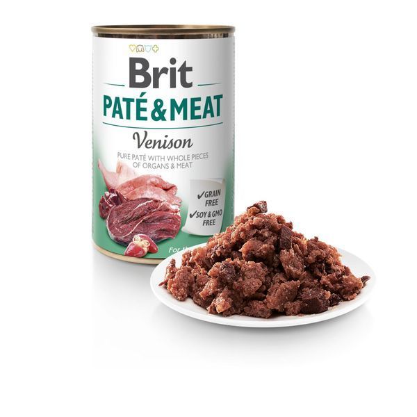 Влажный корм Brit Care Pate & Meat для собак, с олениной, 400 г 100866/100078/0328 фото