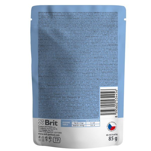Влажный корм Brit Care Mini для собак, с филе дичи в соусе, 85 г 100915/100220/4456 фото