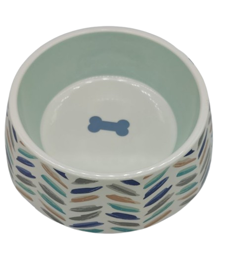 Меламінова миска для собак Derby AH002 Stripes & bone AH002-S1 фото