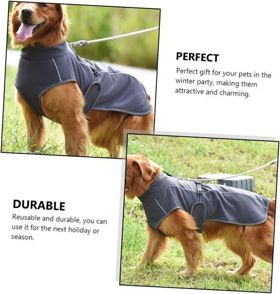 Світловідбивне тепле пальто для собак Derby DJ64 Grey DJ64-S-grey фото