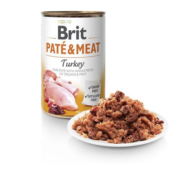 Влажный корм Brit Care Pate & Meat для собак, с индейкой, 400 г 100865/100074/0298 фото