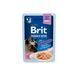 Корм влажный Brit Premium Delicate Fillets in Gravy Salmon для стерилизованных кошек филе в соусе лосось 85 г BP_101141 фото 1