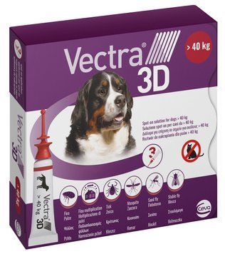 Капли на холке для собак Ceva Vectra 3D от 40 до 65 кг, 1 шт. 179801 фото
