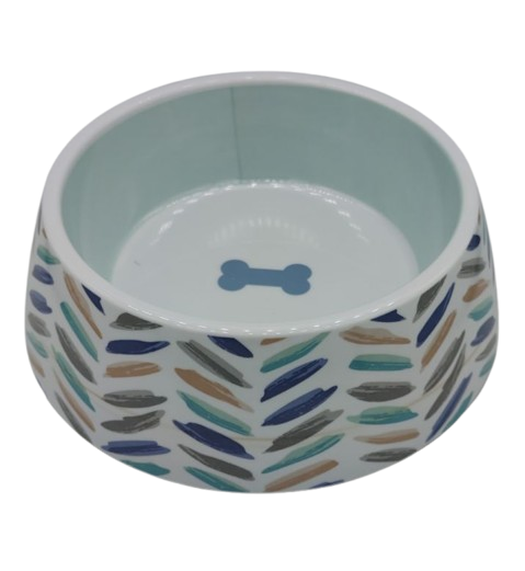 Меламінова миска для собак Derby AH002 Stripes & bone AH002-M1 фото