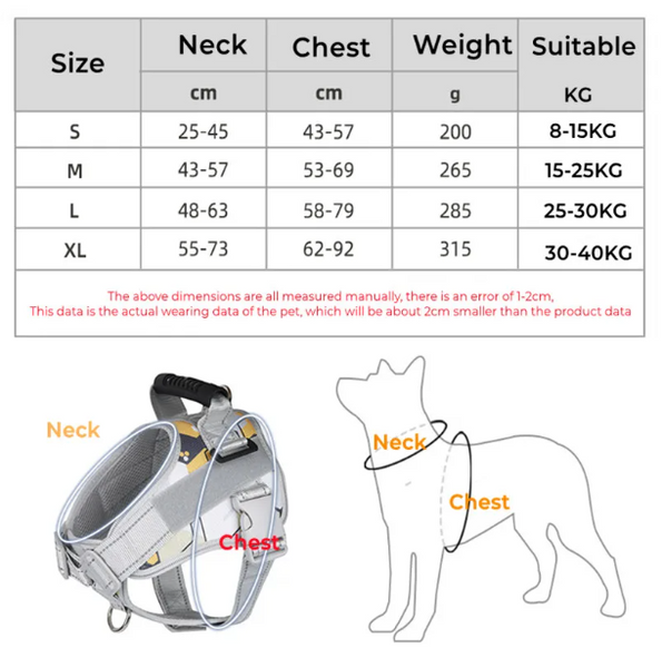 Нагрудная шлея для собак Reflective safety chest harness for pet dogs HK-HP-110-1 фото