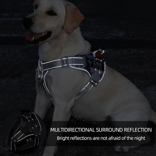 Нагрудная шлея для собак Reflective safety chest harness for pet dogs HK-HP-110-1 фото