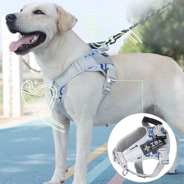 Нагрудная шлея для собак Reflective safety chest harness for pet dogs HK-HP-110-1 фото