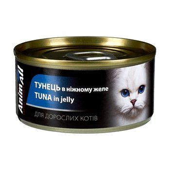 Вологий корм для котів AnimAll Тунець в ніжному желе 85г 168325 фото