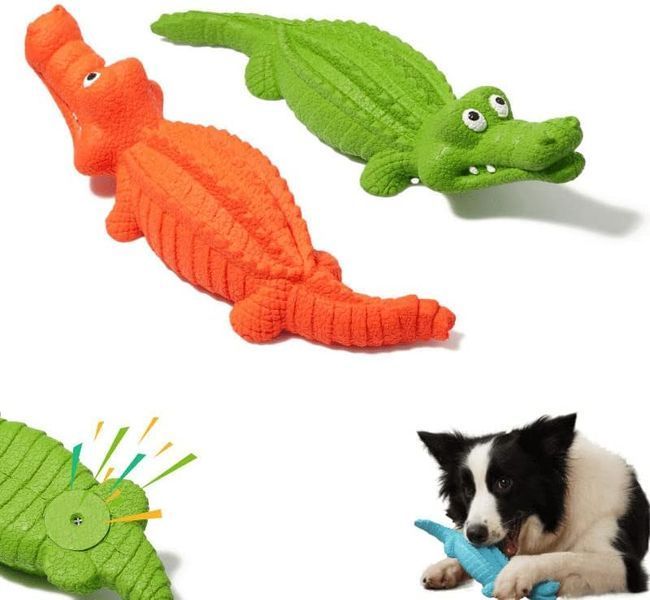 Игрушка для жевания Derby Alligator с пищалкой DD1008-Blue фото