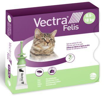 Капли на холке для кошек Ceva Vectra Felis 0,9мл, 3 шт 179802 фото