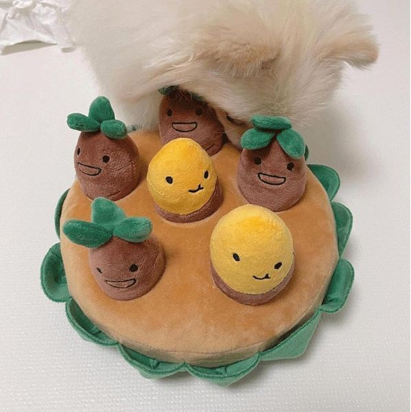 М'яка іграшка для нюхання та гри в хованки для собак Sweet Potato Hide and Seek N69J фото