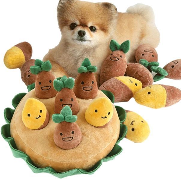 М'яка іграшка для нюхання та гри в хованки для собак Sweet Potato Hide and Seek N69J фото