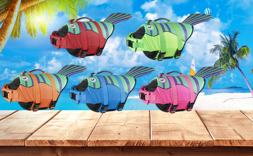Спасательный жилет для собак Derby Fish Design Blue PA0122-1-11 фото