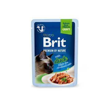 Корм вологий Brit Premium Delicate Fillets in Gravy Duck for Sterilised для стерилізованих котів філе в соусі качка 85 г BP_101144 фото