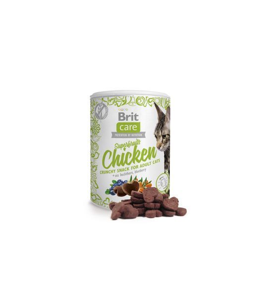 Лакомства для кошек Brit Care Cat Snack Superfruits Chicken, курица 100 г BC_111269 фото