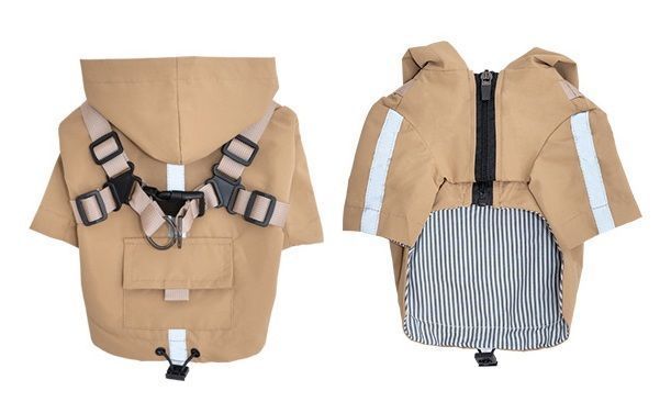 Світловідбивний дощовик для собак Derby R57 Khaki R57-S-khaki фото