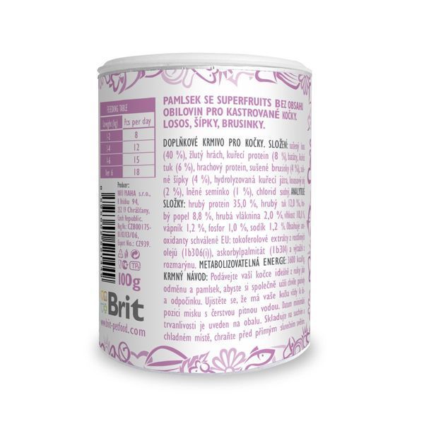 Лакомства для кошек Brit Care Cat Snack Superfruits Salmon, лосось, 100 г BC_111270 фото