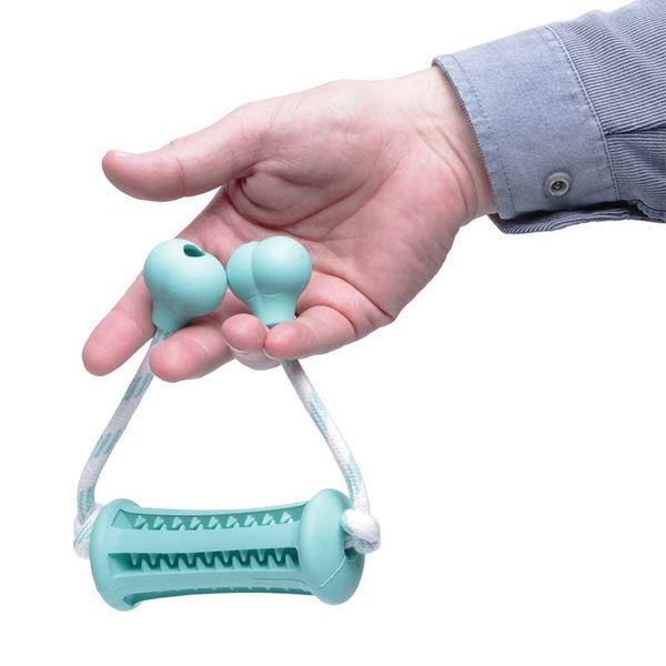 Іграшка для закладки ласощів з мотузкою Derby Rubber Dog Chew Toy Stick PT0116-SLB фото
