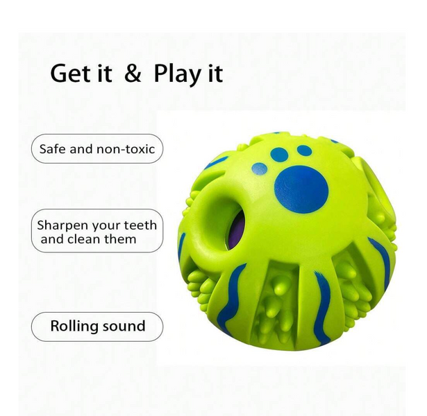 Звуковой мячик для собак Giggle Dog Chew Ball 210105 фото