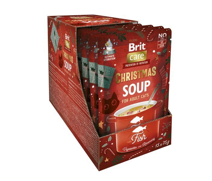 Корм влажный для кошек Brit Care Christmas Fish Soup рождественский суп с рыбой 75 г XMASS_101266 фото