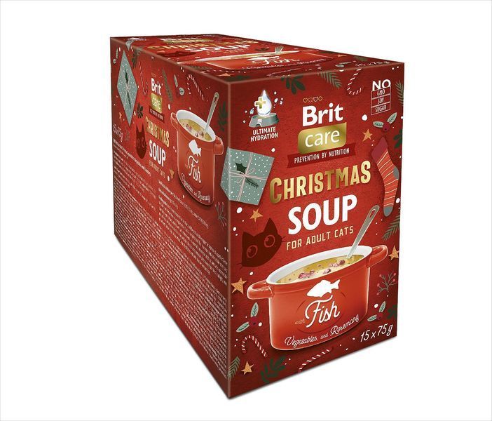 Корм влажный для кошек Brit Care Christmas Fish Soup рождественский суп с рыбой 75 г XMASS_101266 фото