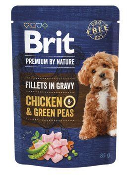 Корм вологий Brit Premium Fillets in Gravy Chicken & Green Peas для собак малих порід філе в соусі курка і горошок 85 г BP_101241 фото