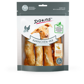 Лакомства для собак Dokas Микс из кролика с куриной грудкой, 120 г 203909 фото
