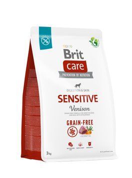 Сухой корм Brit Care Dog Grain-free Sensitive для собак с чувствительным пищеварением, беззерновой с олениной, 3 кг BC_172209 фото