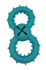 Жувальна іграшка для собак Bonny figure 8 bone-piercing JH-6123-blue фото 1