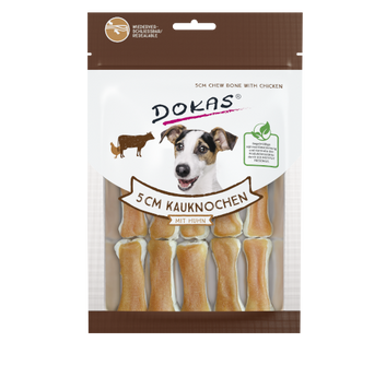 Лакомства для собак Dokas Жевательные косточки с куриной грудкой (5 см), 120 г 200960 фото