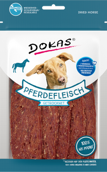 Лакомства для собак Dokas Сушеная конина, 60г 205491 фото