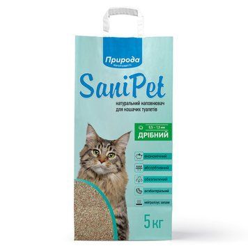 Наполнитель для кошачьего туалета Природа Sani Pet бентонитовый, мелкая гранула, 5 кг PR240784 мелкий_СПЕЦЦЕНА фото