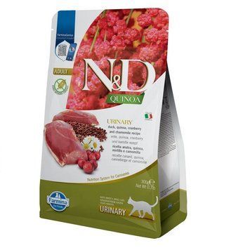 Сухий корм для проф. сечокам'яної хвороби котів Farmina N&D QUINOA URINARY ADULT з качкою, кіноа, журавлиною та ромашкою 179467 фото