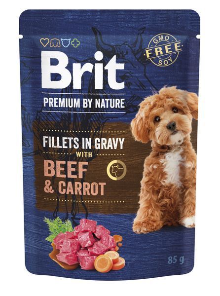 Корм вологий Brit Premium Fillets in Gravy Multipack для собак малих порід філе в соусі Мультипак 12 шт х 85 г BP_101245 фото