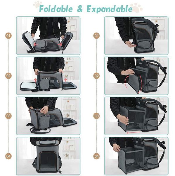 Расширяемый рюкзак для домашних животных Voyager Pet VB16007T VB16007T-black фото