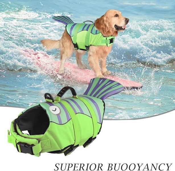 Спасательный жилет для собак Derby Fish Design Green PA0122-1-21 фото