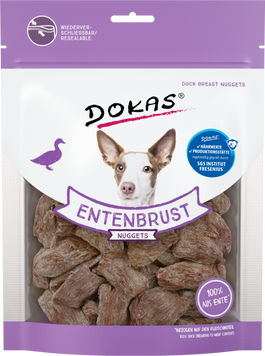 Лакомства для собак Dokas Утиные наггетсы, 110 г 6786831 фото