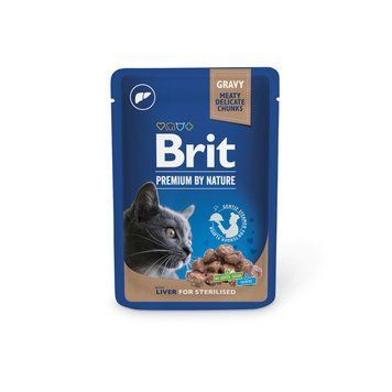 Вологий корм Brit Premium Cat pouch для стерилізованих котів, печінка, 100 г BP_111832 фото