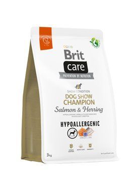 Сухий корм Brit Care Dog Hypoallergenic Dog Show Champion для выставочных собак, с лососем и селедкой, 3 кг BC_172227 фото