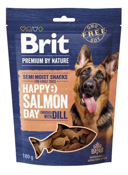 Ласощі для cобак Brit Premium Semi-moist Snacks Salmon with Dill напіввологі з лососем і кропом 180 г BP_112281 фото