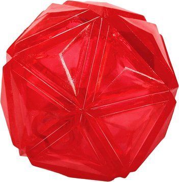 М'ячик для собак, що світиться Diamond Shape Elastic Squeaky Dog Ball з пищалкою 8FP600785 фото