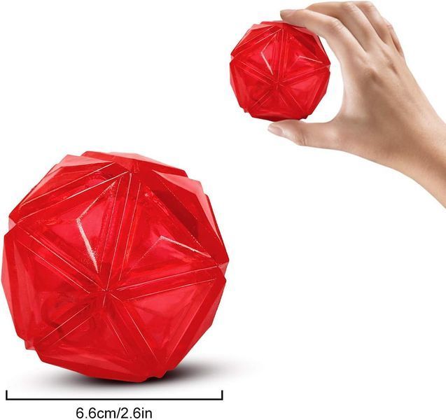 Светящийся мячик для собак Diamond Shape Elastic Squeaky Dog Ball с пищалкой 8FP600785 фото