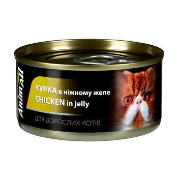Вологий корм для котів AnimAll Курка в ніжному желе 85г 168321 фото