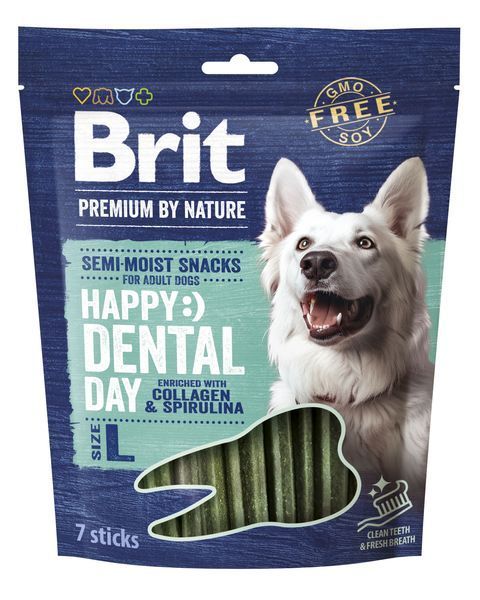 Ласощі для cобак великих порід Brit Premium Dental Snacks L з колагеном і спіруліною 250 г BP_112284 фото
