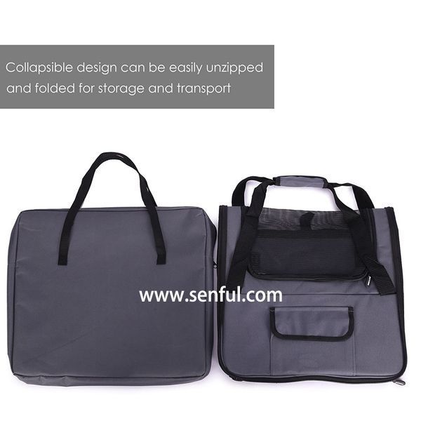 Автокрісло для собак SENFUL Pet Car Seat Carrier бежеве SBC5068_1 фото
