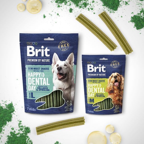 Ласощі для cобак великих порід Brit Premium Dental Snacks L з колагеном і спіруліною 250 г BP_112284 фото
