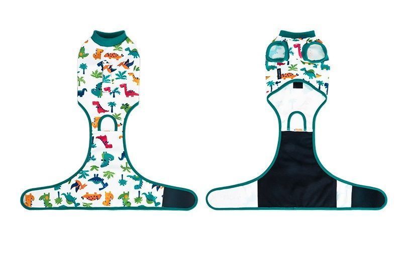 Костюм для восстановления после операции для собак VPETER Dinosaur S69-XS-turquoise фото