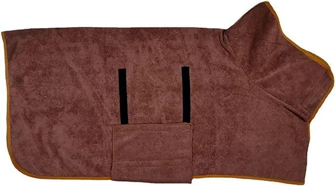 Рушник/халат для собак Derby з мікрофібри на липучках, Brown PC0197-21 фото